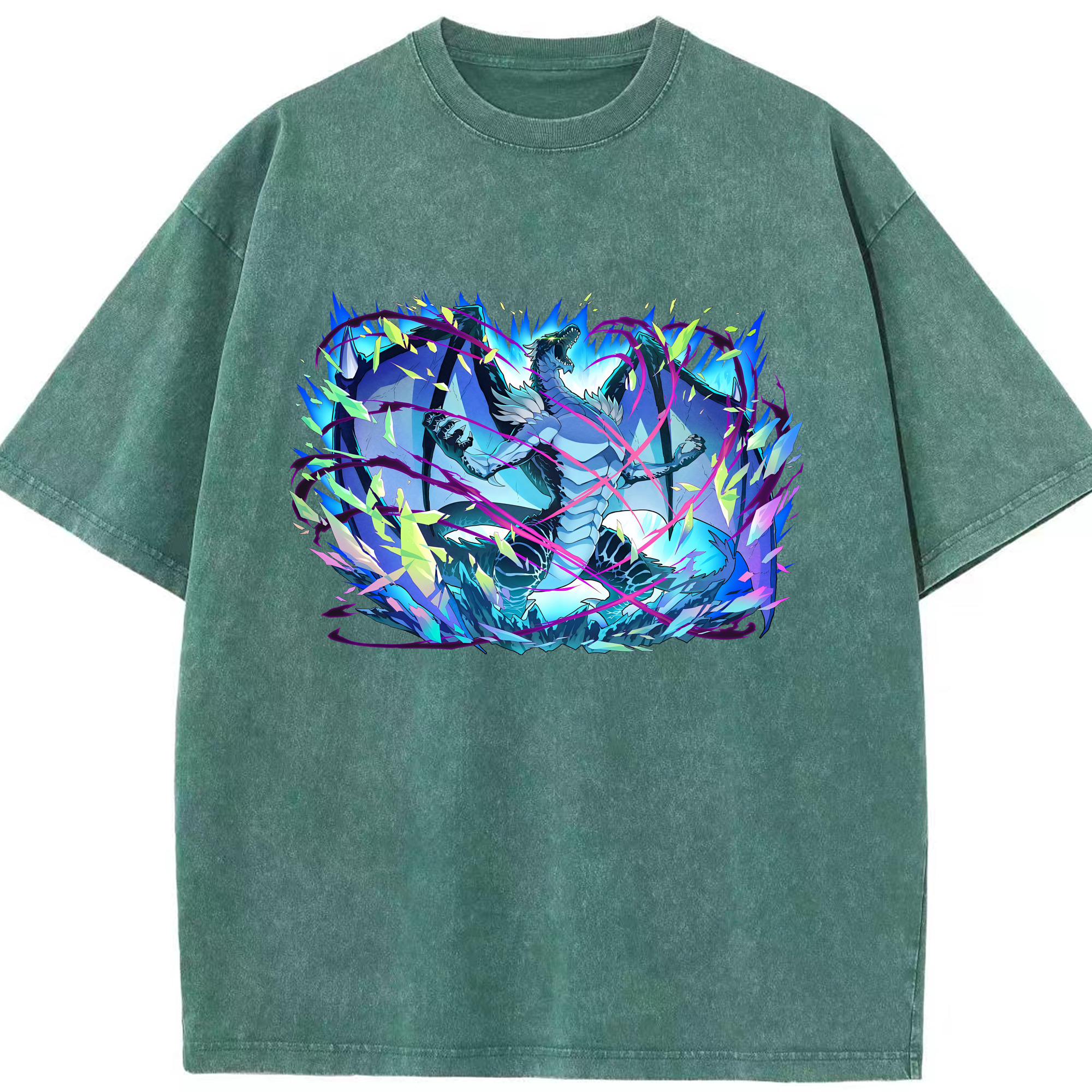 （画像用） 転スラ Regarding Reincarnated to Slime 綿100% ヴィンテージ風 半袖Tシャツ（フロントプリント）